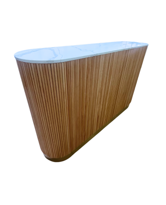 Grooved reception desk