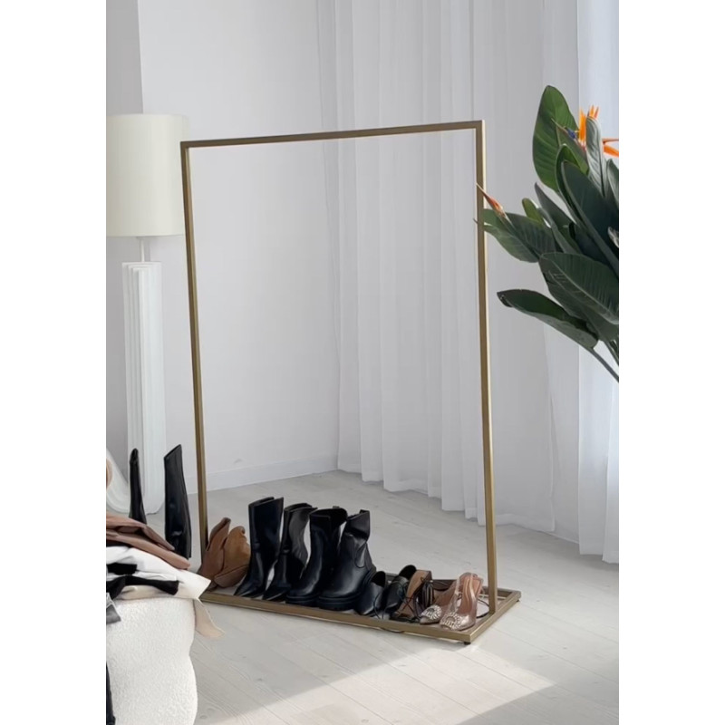 Steel coat rack for a waiting room