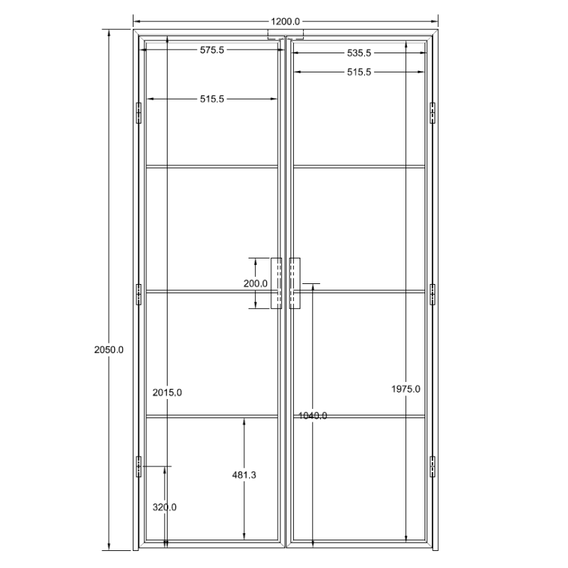 LOFT-DOPPELTÜREN mit Sprossen – Loft-Glastüren | Boeva