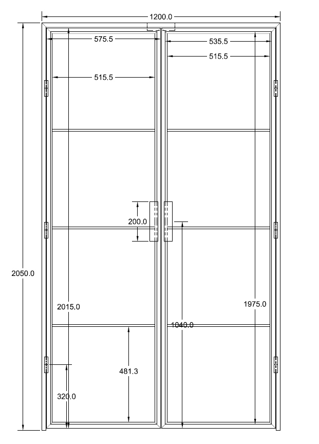 LOFT-DOPPELTÜREN mit Sprossen – Loft-Glastüren | Boeva