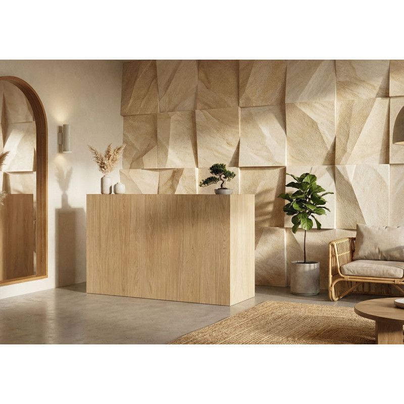 Wooden store counter