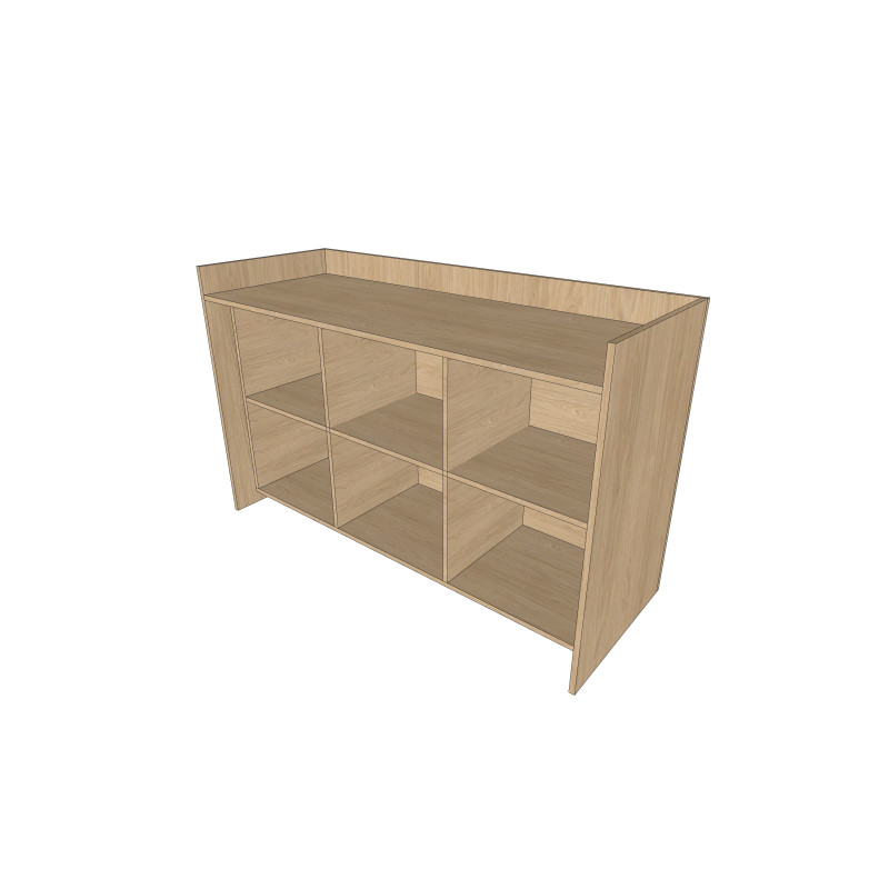 Reception desk with storage space