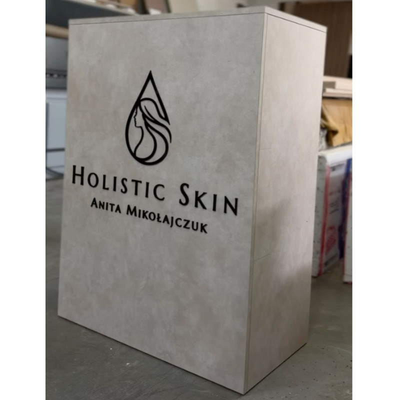 Logo on the store counter