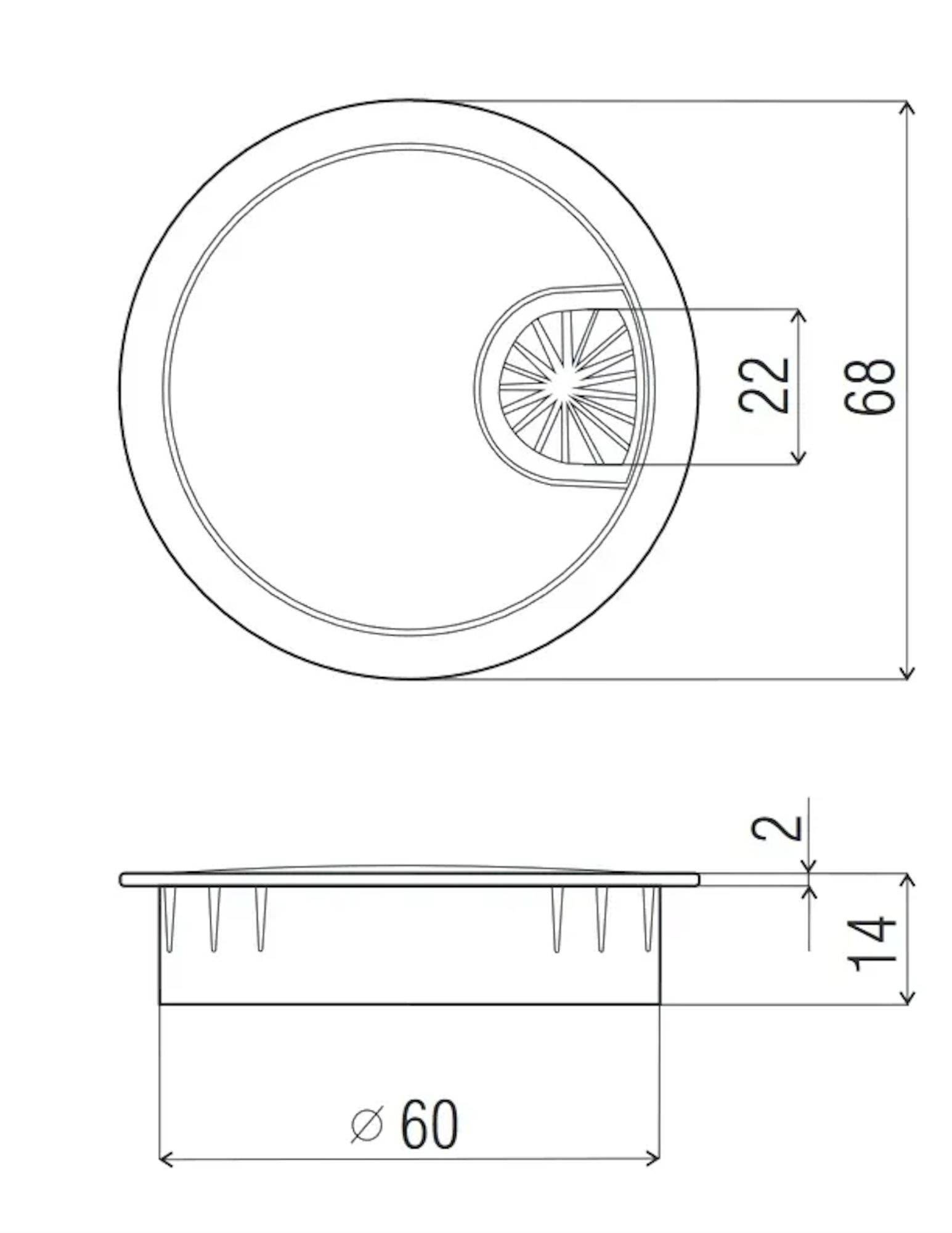 CABLE GROMMET – cable grommet for desks and reception counters | Boeva CABLE GROMMET – cable grommet for desks and reception counters | Boeva