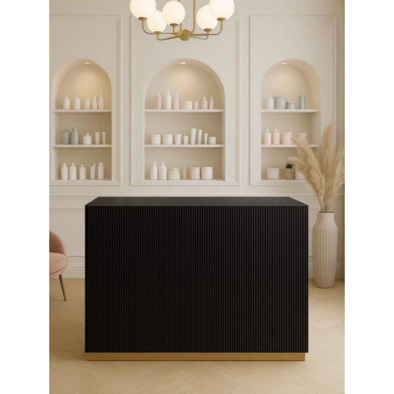 Black store counter, reception desk Black store counter, reception desk