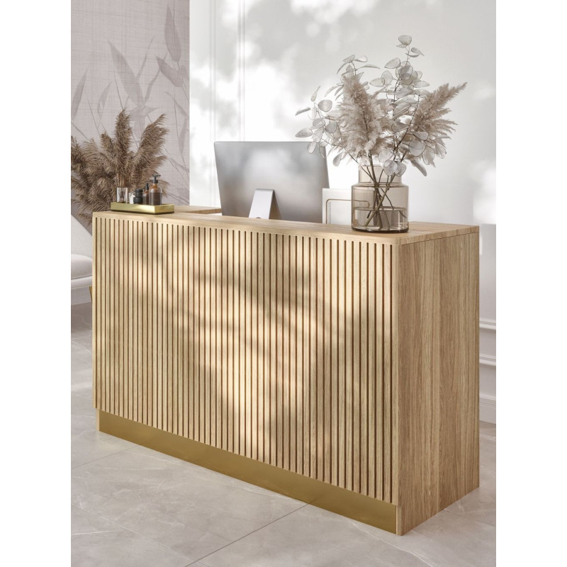 Lada recepcyjna ASHER – ryflowana lada do salonu beauty i SPA