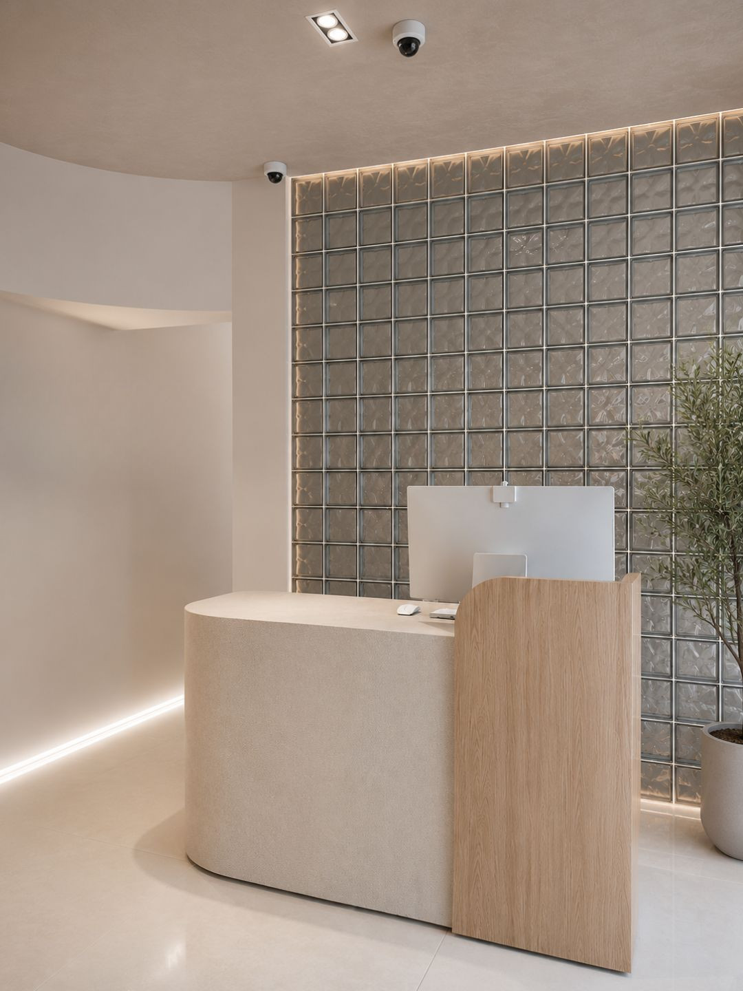 Eine elegante, maßgefertigte Rezeption für den Kosmetiksalon CLOUD Eine elegante, maßgefertigte Rezeption für den Kosmetiksalon CLOUD