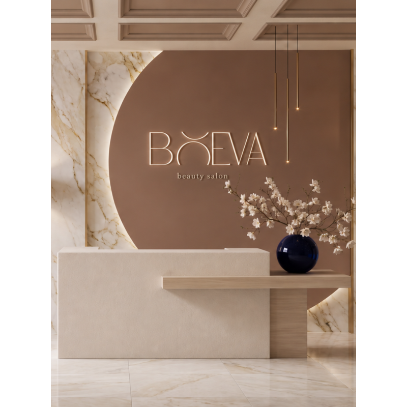 Reception desk for a dental clinic