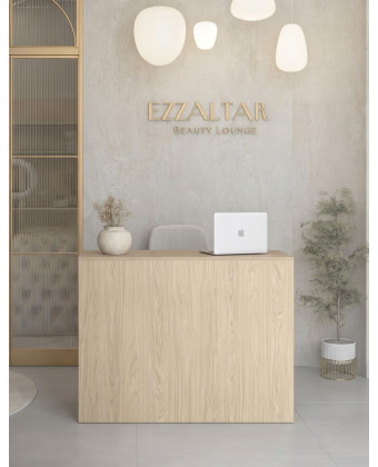 Reception desk for a beauty salon