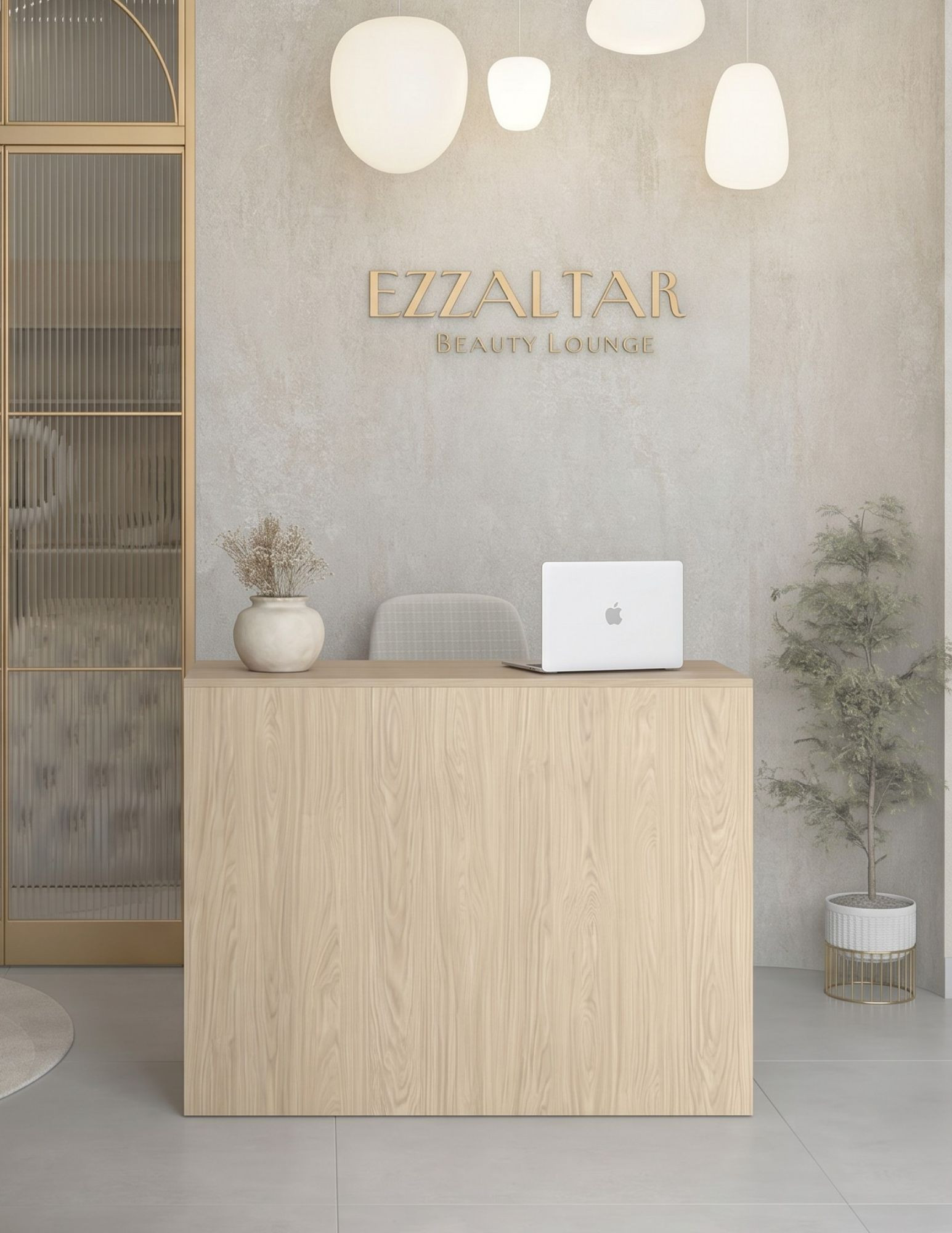 Reception desk for a beauty salon Reception desk for a beauty salon