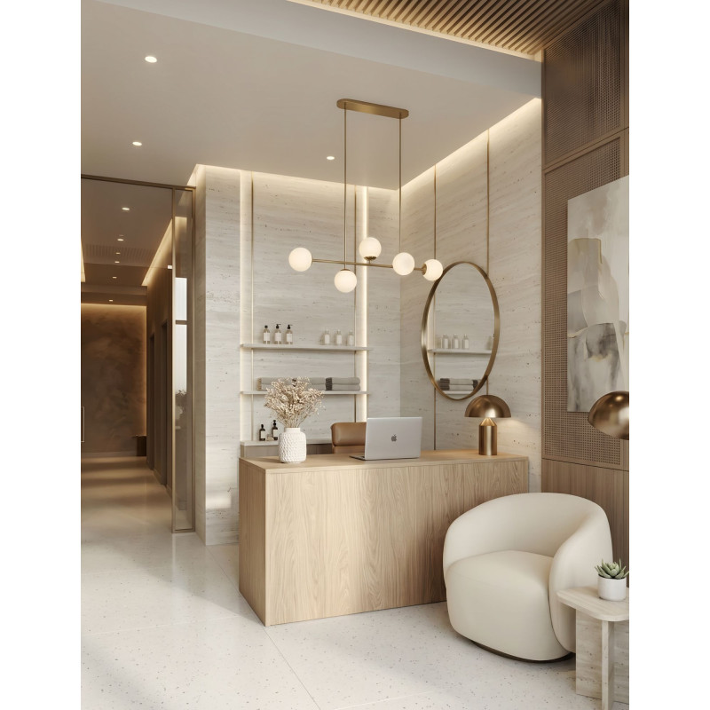 Wooden Reception Desk for a Clinic Wooden Reception Desk for a Clinic