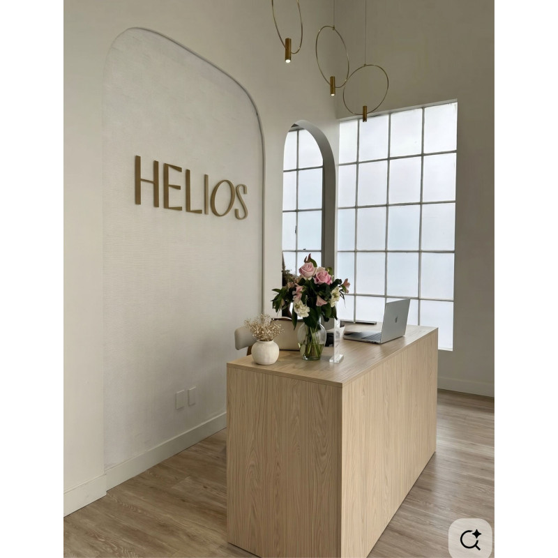 reception desk with drawers in a wood-grain finish reception desk with drawers in a wood-grain finish