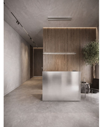 Empfangstheke aus Edelstahl STEEL | moderne Empfangstheke