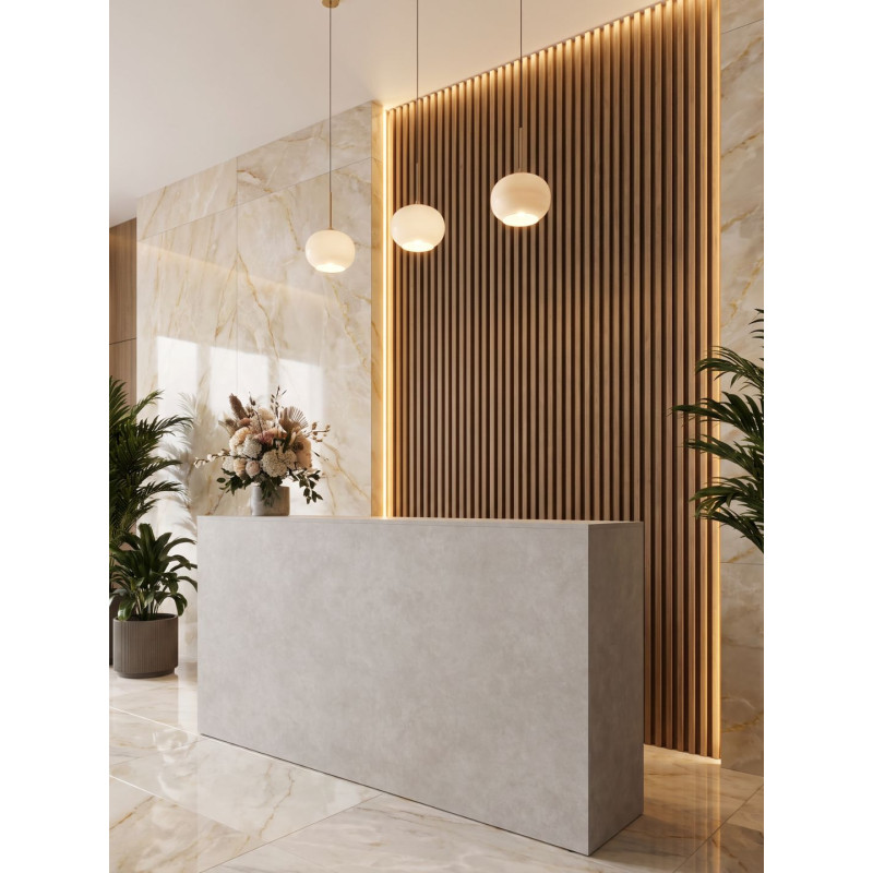 RAYS - Beauty Salon Reception Desk, 200 cm - cloud | Ships in 48 hours RAYS - Beauty Salon Reception Desk, 200 cm - cloud | Ships in 48 hours