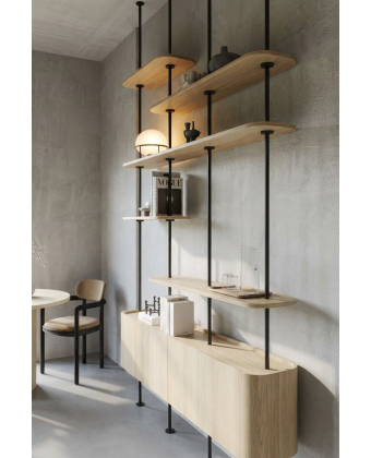 MONACO - a modern cantilever bookcase with a practical chest of drawers | Boeva