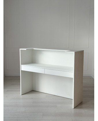 WHITE STONE - lada recepcyjna w kamiennym dekorze 140 cm - wysyłka 48H