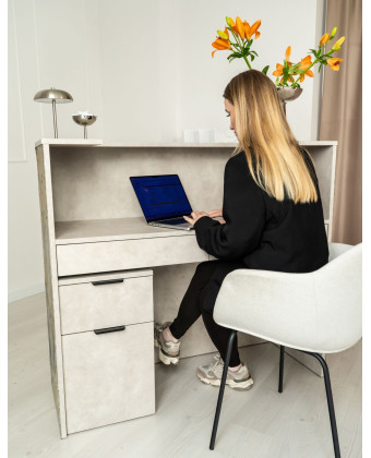 ARIA – kadeřnická recepce 120 cm, kamenný dekor | Papierówka