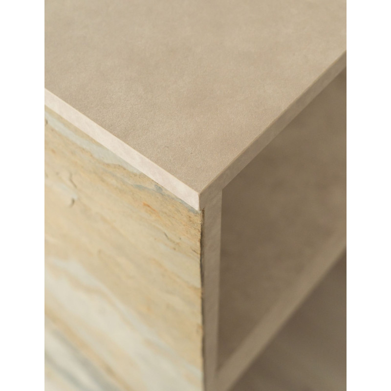 ARIA – 120 cm hair salon reception desk, stone finish | Papierówka