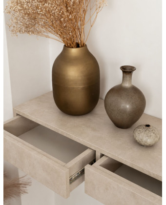 Wall-mounted console with drawers – ALMOND vanity | BOEVA Wall-mounted console with drawers – ALMOND vanity | BOEVA