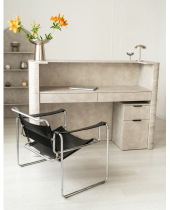 DUNA Reception Desk – Hair Salon Counter with Travertine-Look Finish, 80–160 cm BOEVA DUNA Reception Desk – Hair Salon Counter with Travertine-Look Finish, 80–160 cm BOEVA