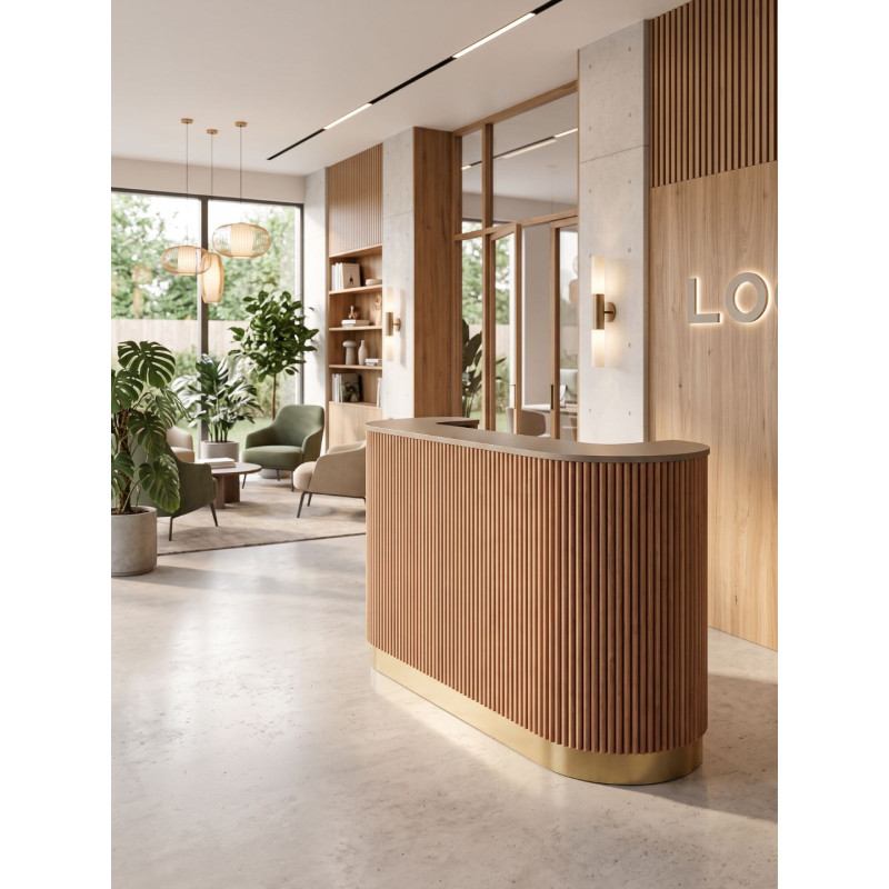 AURELIA Beauty Salon Reception Desk – Grooved Counter | BOEVA