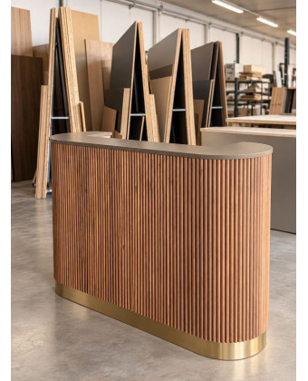 AURELIA Beauty Salon Reception Desk – Grooved Counter | BOEVA