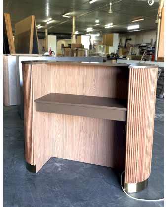 AURELIA Beauty Salon Reception Desk – Grooved Counter | BOEVA