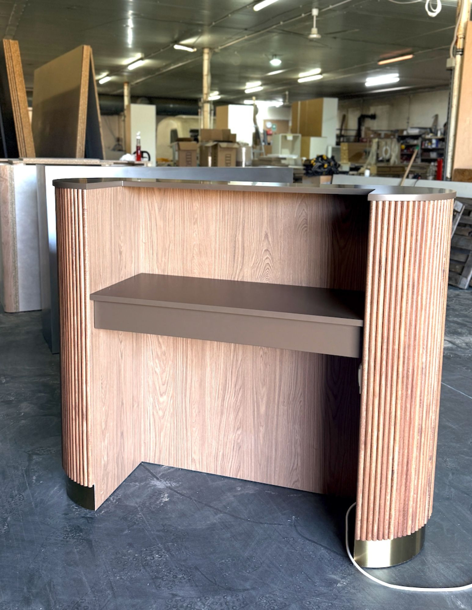 AURELIA Beauty Salon Reception Desk – Grooved Counter | BOEVA